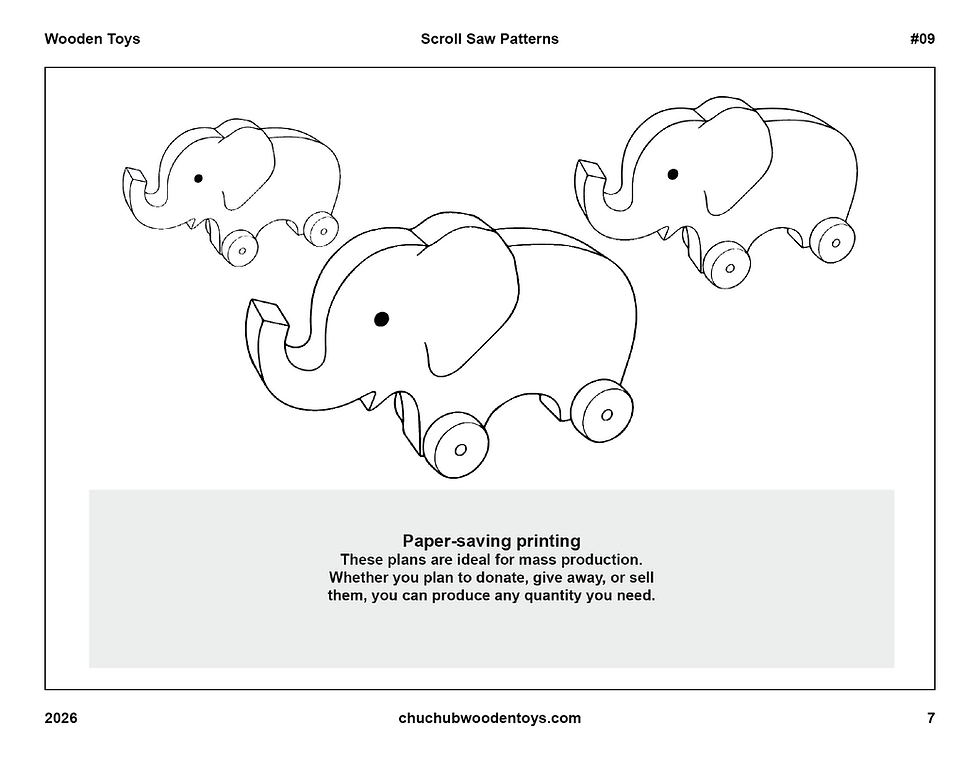 Thumbnail: Free Wooden Toy Plans, Wooden Elephant, Download PDF 