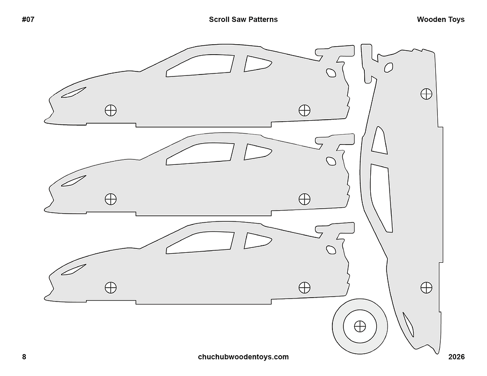 Thumbnail: Free Wooden Toy Plans, Wooden Racing Car, Download PDF & SVG