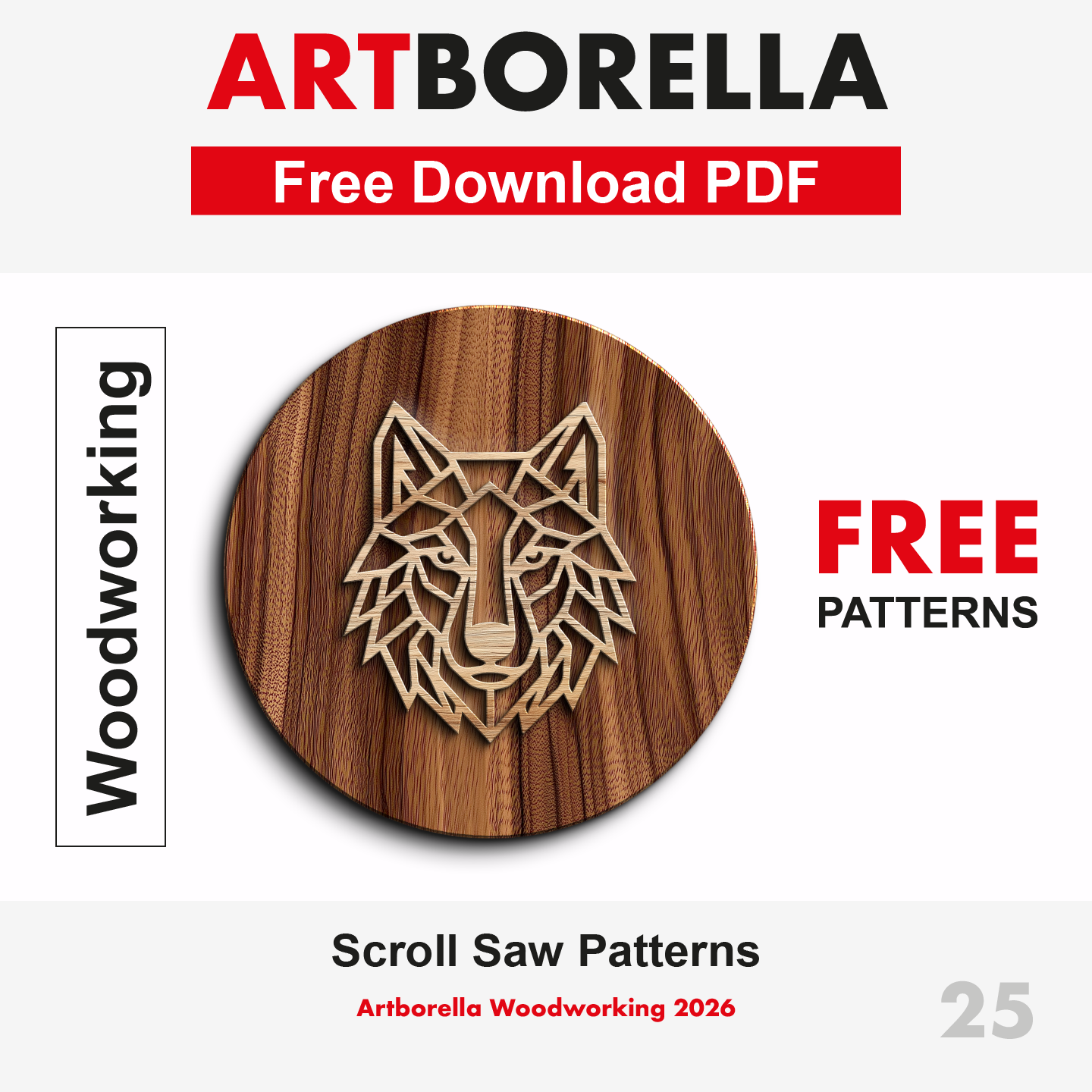 Wooden Wolf, Scroll Saw Patterns, Download PDF