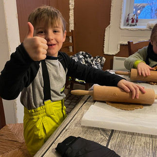 making gingerbread in lapland