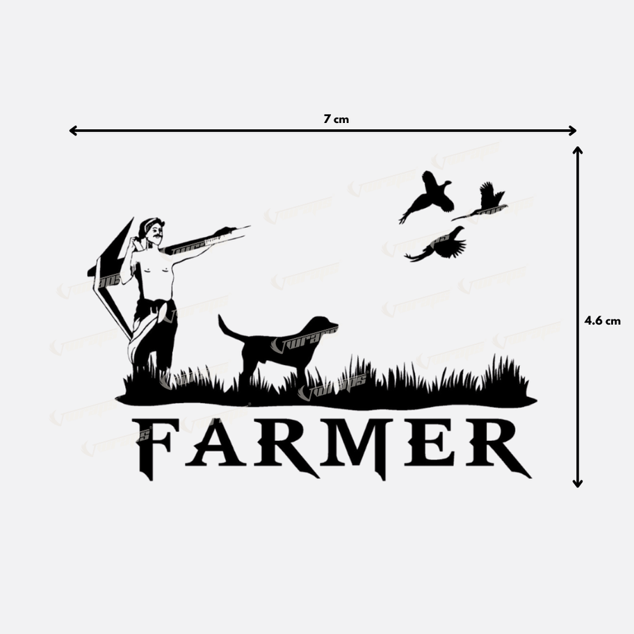 Farmer bike tank vinyl sticker UV protected design