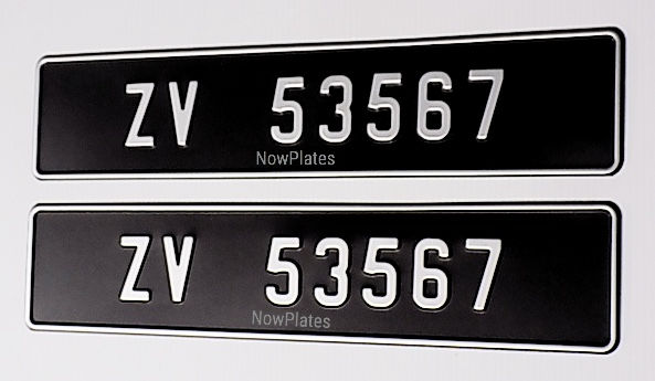 Pair of Oblong Vintage Plates with Medium No's (BS33)