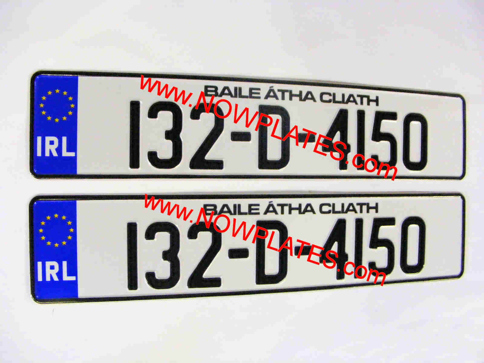 Irish Registration Number Plates NCT and MOT Pressed Plates are availa