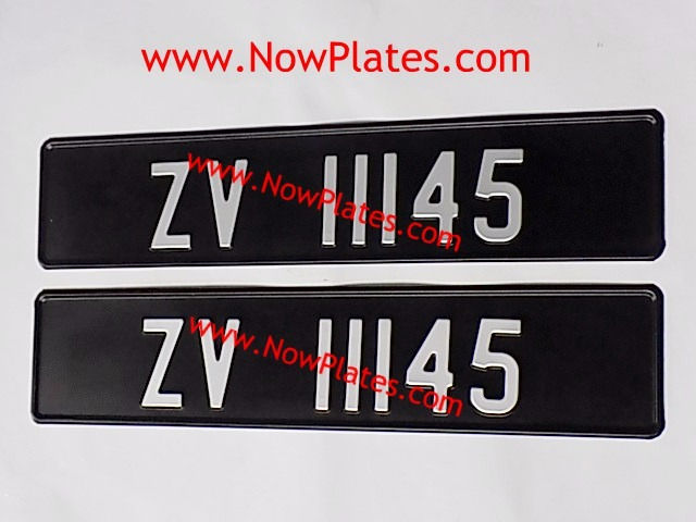 Thumbnail: Vintage Black and Silver Pressed Plates with  Silver or Black Border ( 70mm )