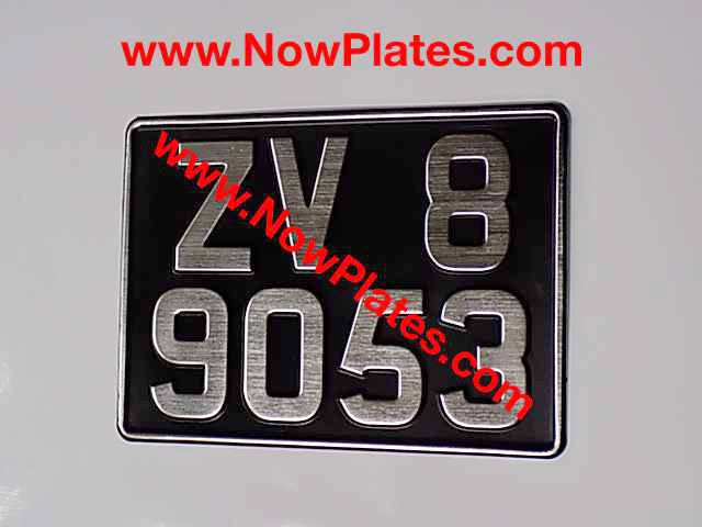 Thumbnail: Vintage Square Number Plate with a Colour Choice 11" x 8"ins