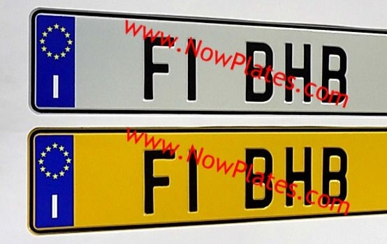 1 ONLY Italian I pressed White or Yellow Plate ( IT1I)