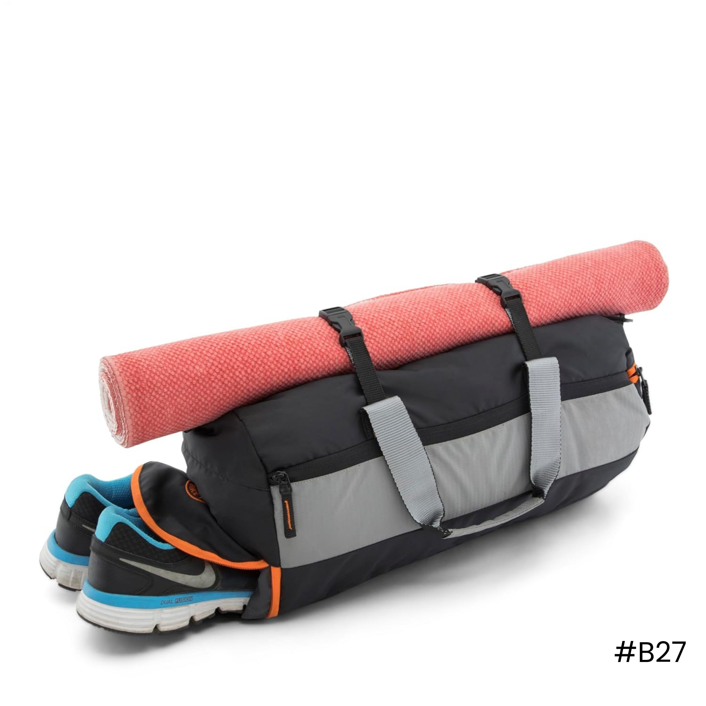 StepOut 28L Sports Duffle Bag with Shoe Compartment & Yoga Mat Holder