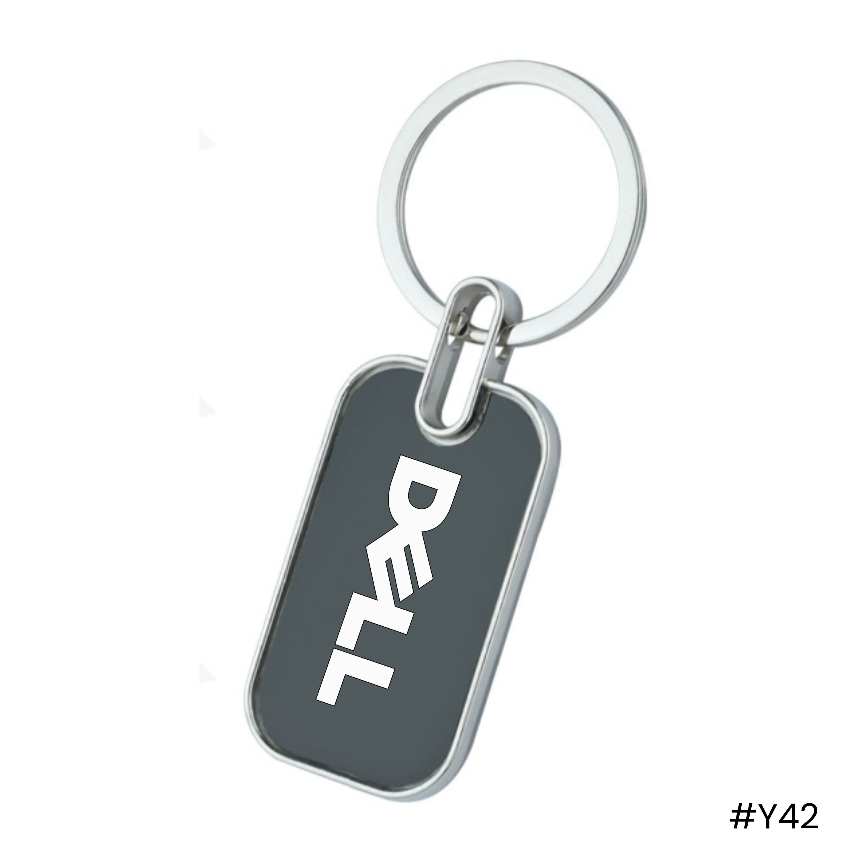 Apex Metallic Rectangular Keychain