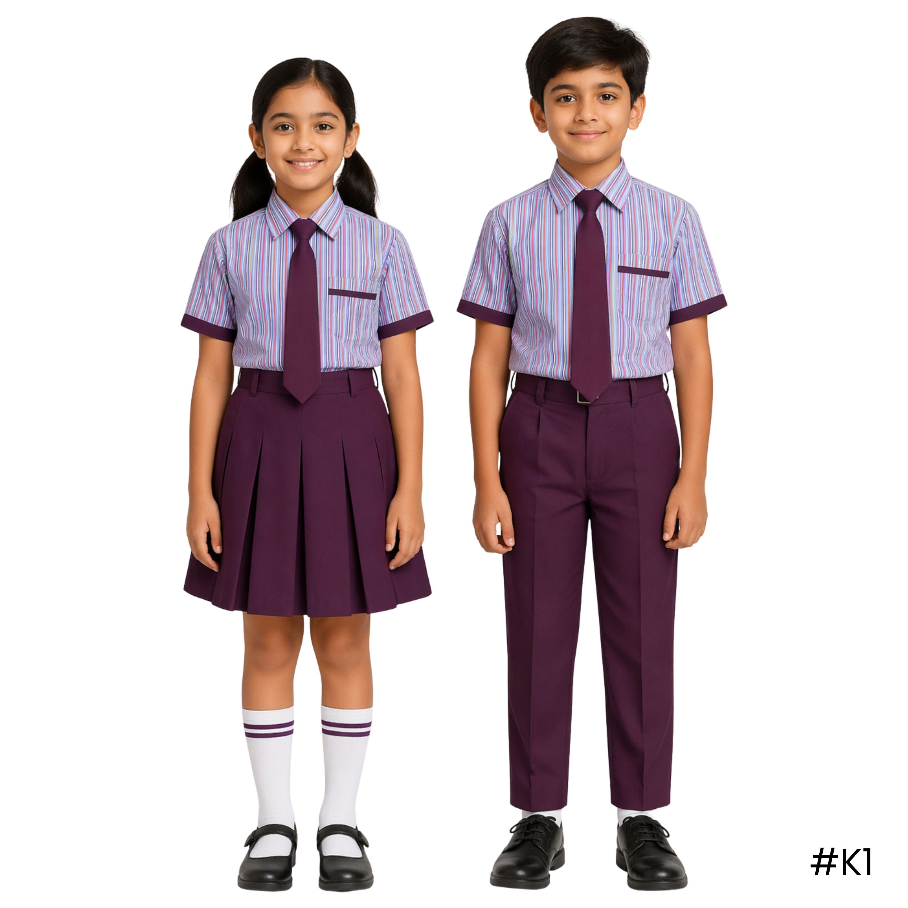 StepOut School Uniform Set — Shirt, Bottom, Tie & Socks (Boys & Girls)