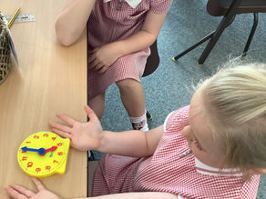 Y1 working hard at Maths and Time