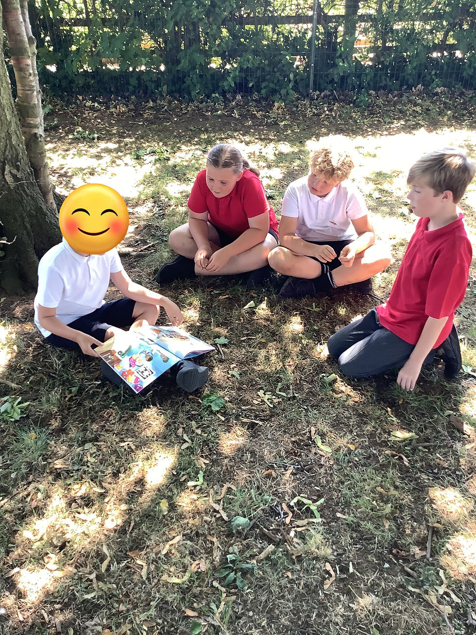 Y2 and Y5 Share reading time outside