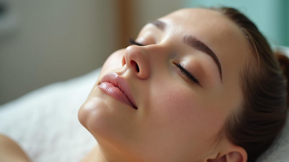 Close-up view of smooth skin after waxing treatment