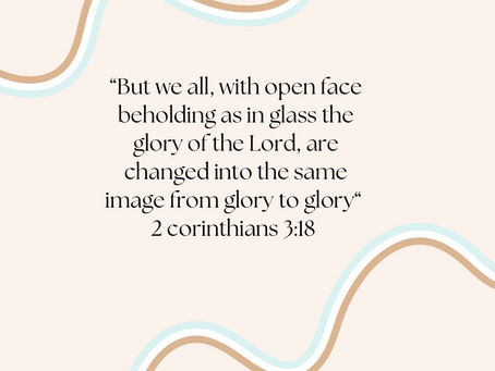 He takes us from glory to glory
