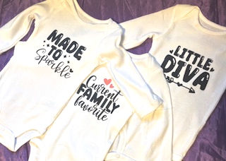 Set of 3 Onsies 6 month girl
