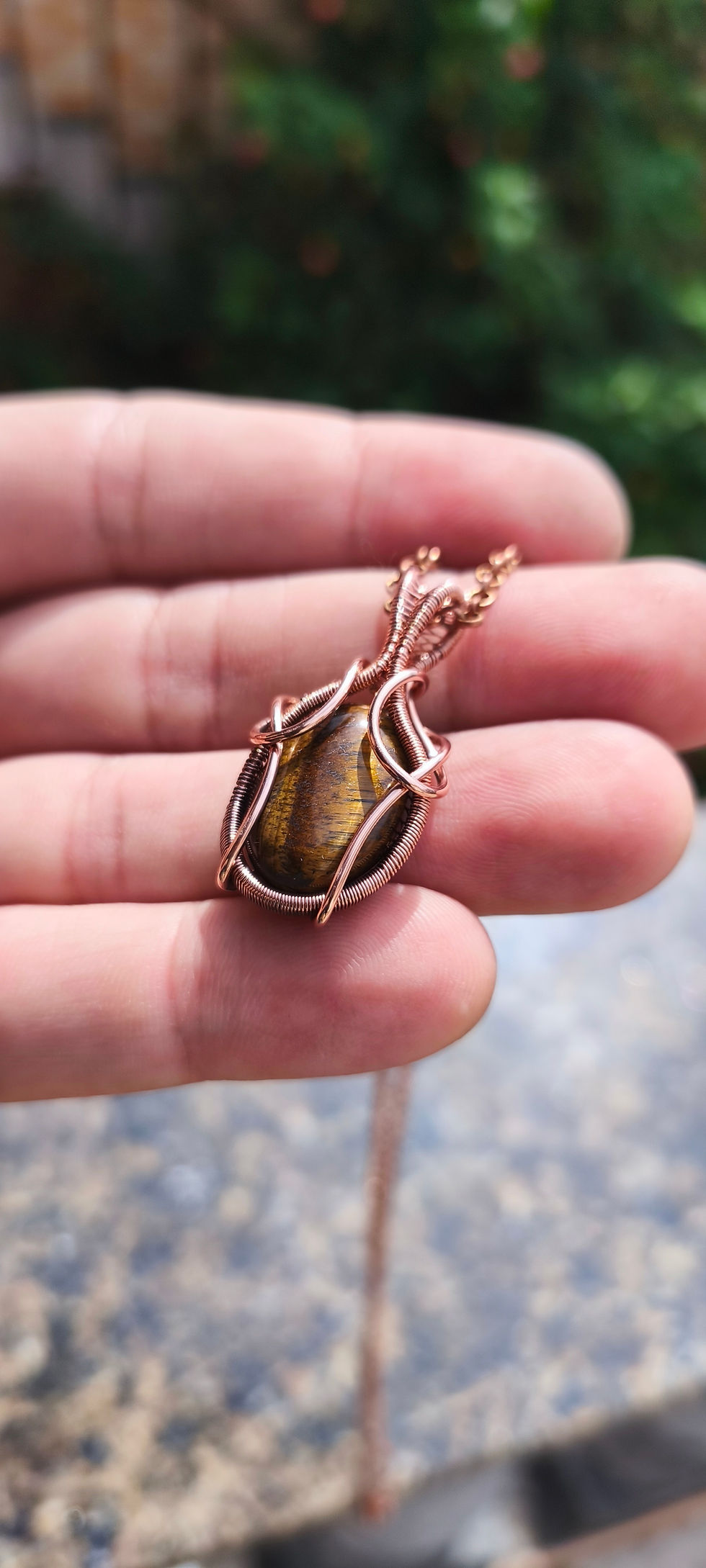 Miniatura: Druatha - Pingente de cobre com pedras