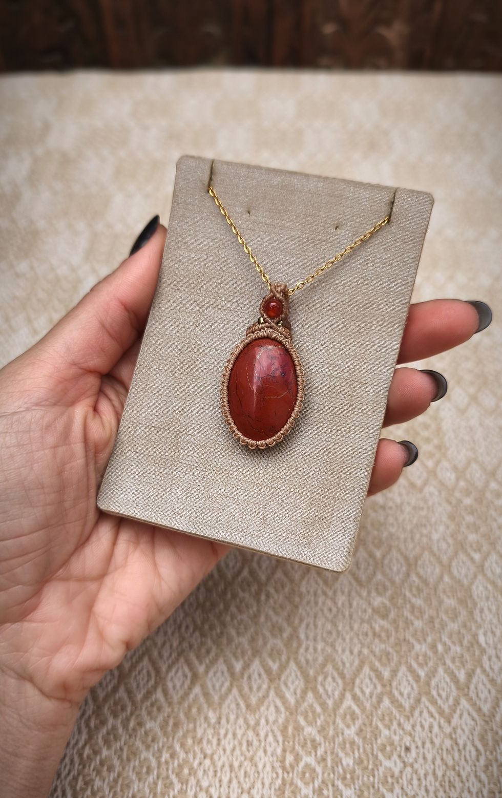 Miniatura: Colar de Jaspe Vermelho
