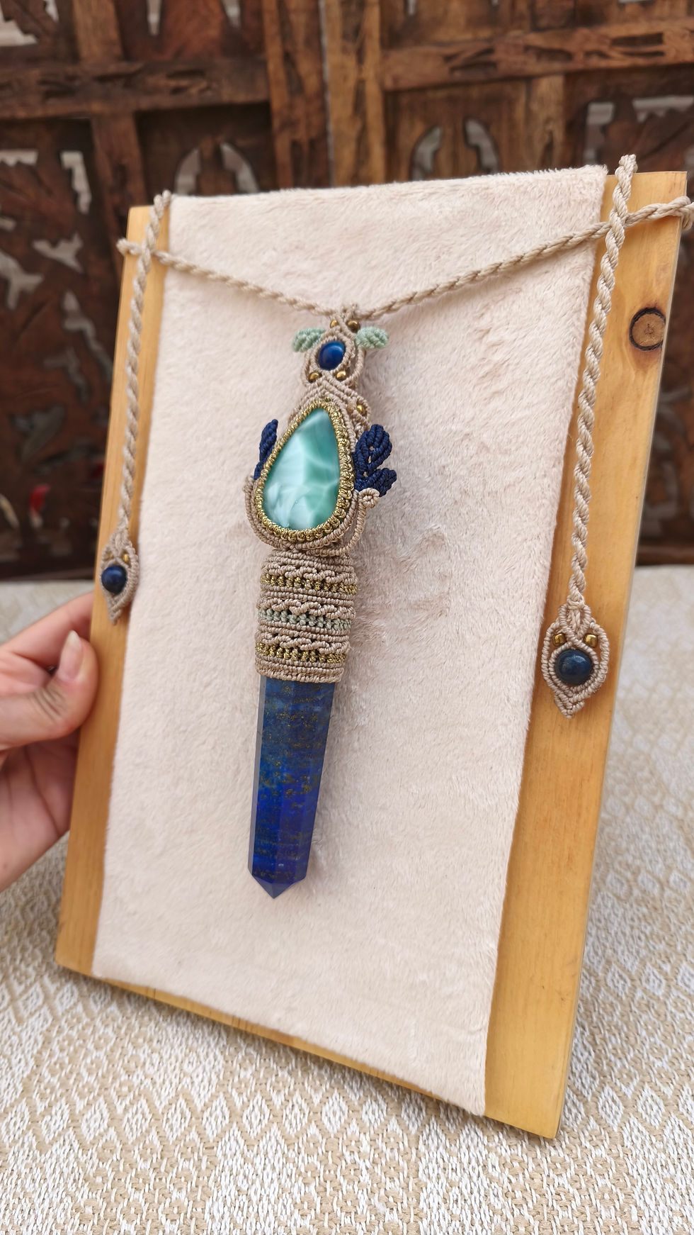 Miniatura: Maxi Colar de Lapizazuli e Larimar