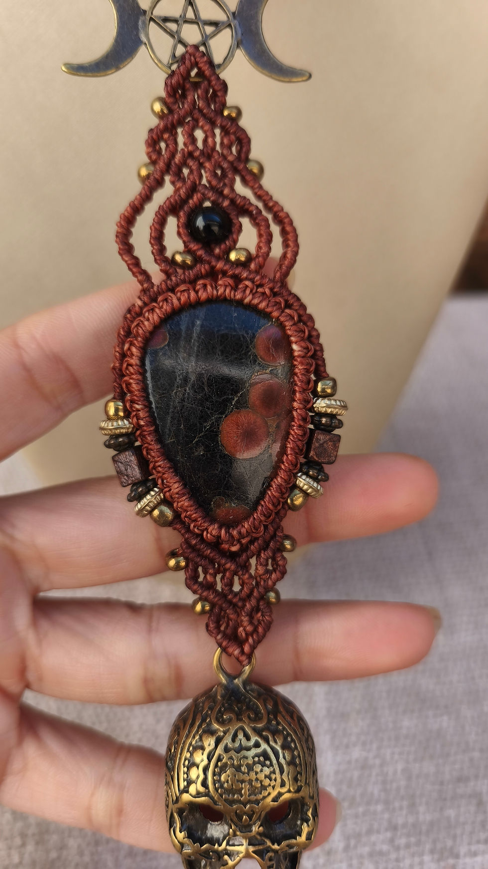 Miniatura: MaxiColar  de Obsidiana Amendoim