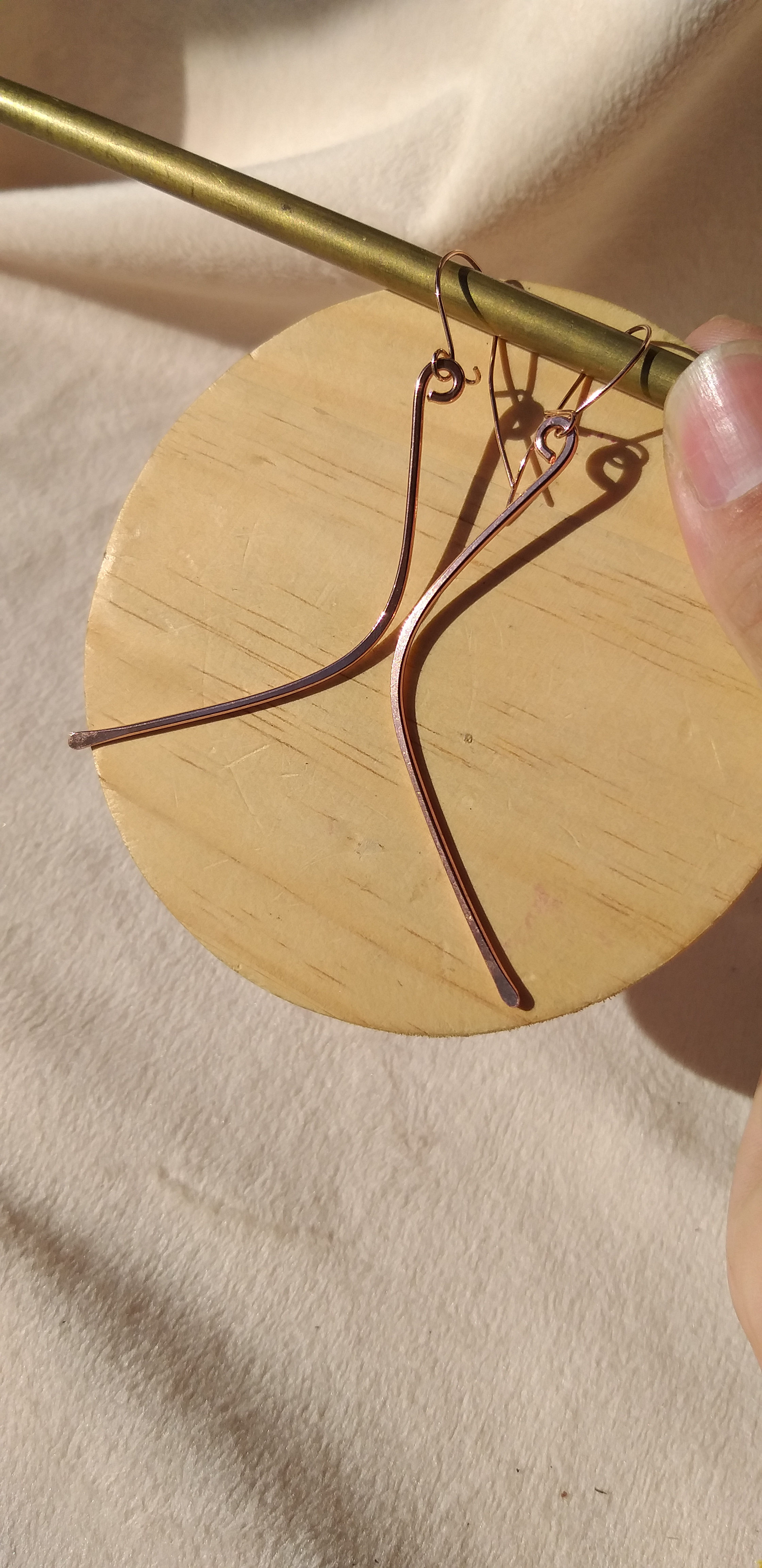 Brinco Haste em Curva - Cobre