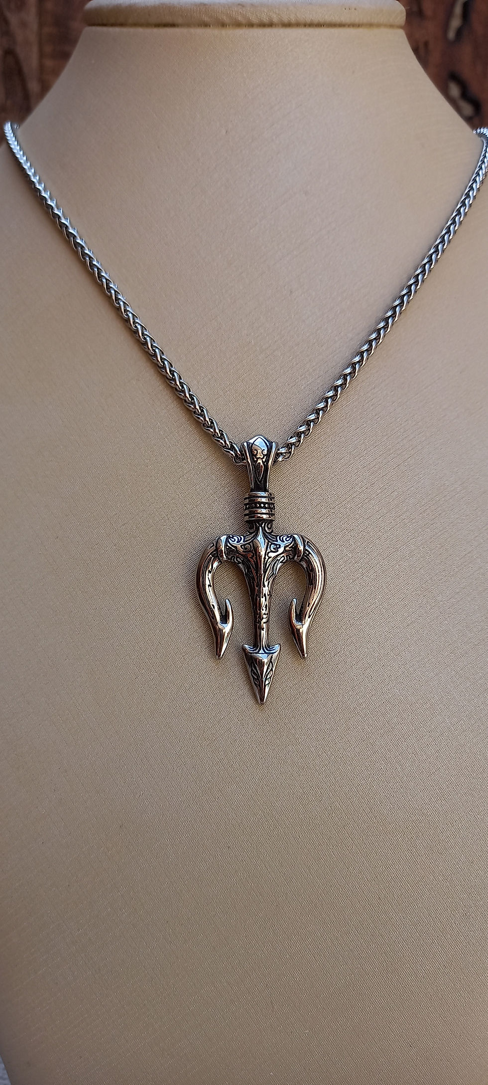 Miniatura: Tridente Poseidon - Pingente de aço