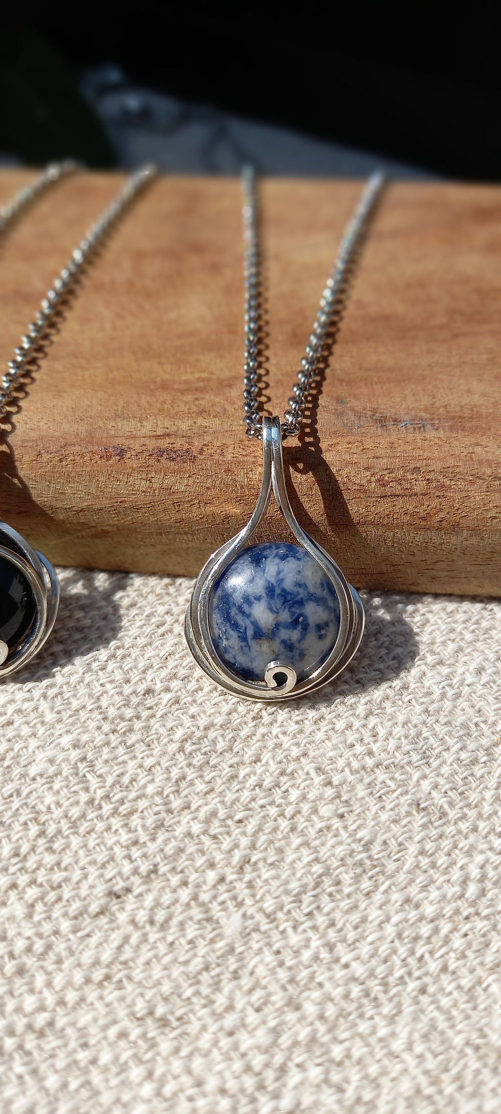 Miniatura: Colar Sodalita - Prata 950