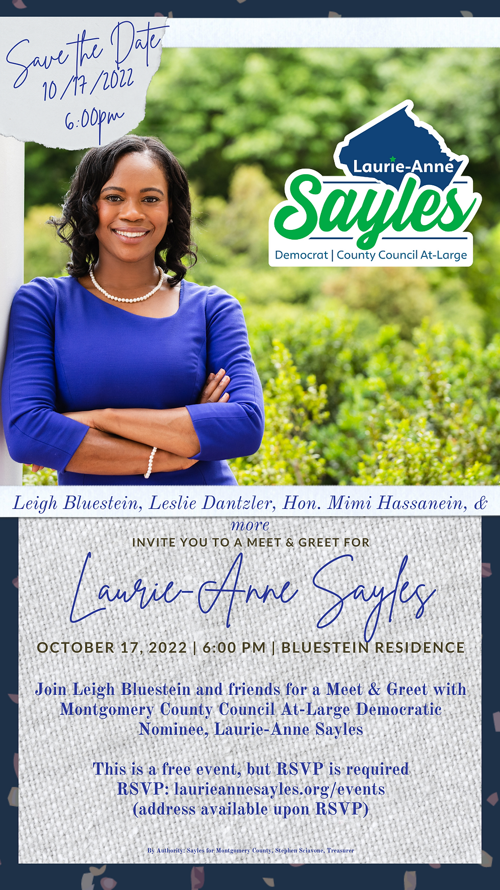 SAVE THE DATE: Leigh Bluestein & Friends Meet & Greet