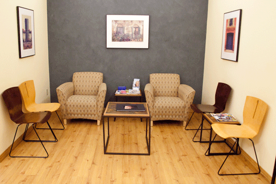 Relax in Our Reception Area