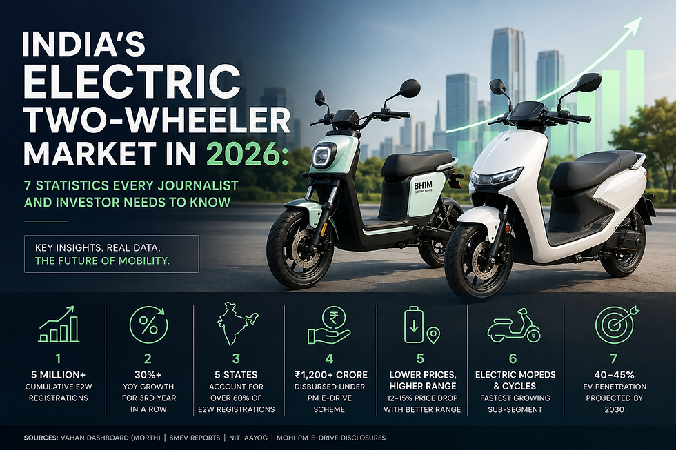 India's Electric Two-Wheeler Market in 2026: 7 Statistics Everyone Needs to Know