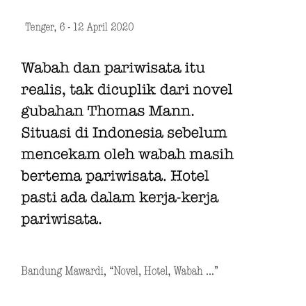 Novel, Hotel, Wabah