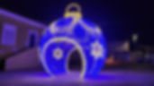 bola transitable de 3 dimensiones luminosa led de gran tamaño en color azul