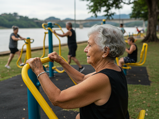 Pirapora inaugura nova academia ao ar livre na orla do São Francisco para promover saúde e lazer