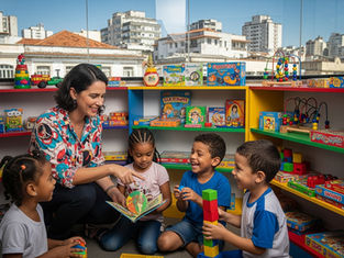 Poços de Caldas inaugura brinquedoteca em creche e prepara impulso para cultura com mais de R$ 1,2 milhão em patrocínios