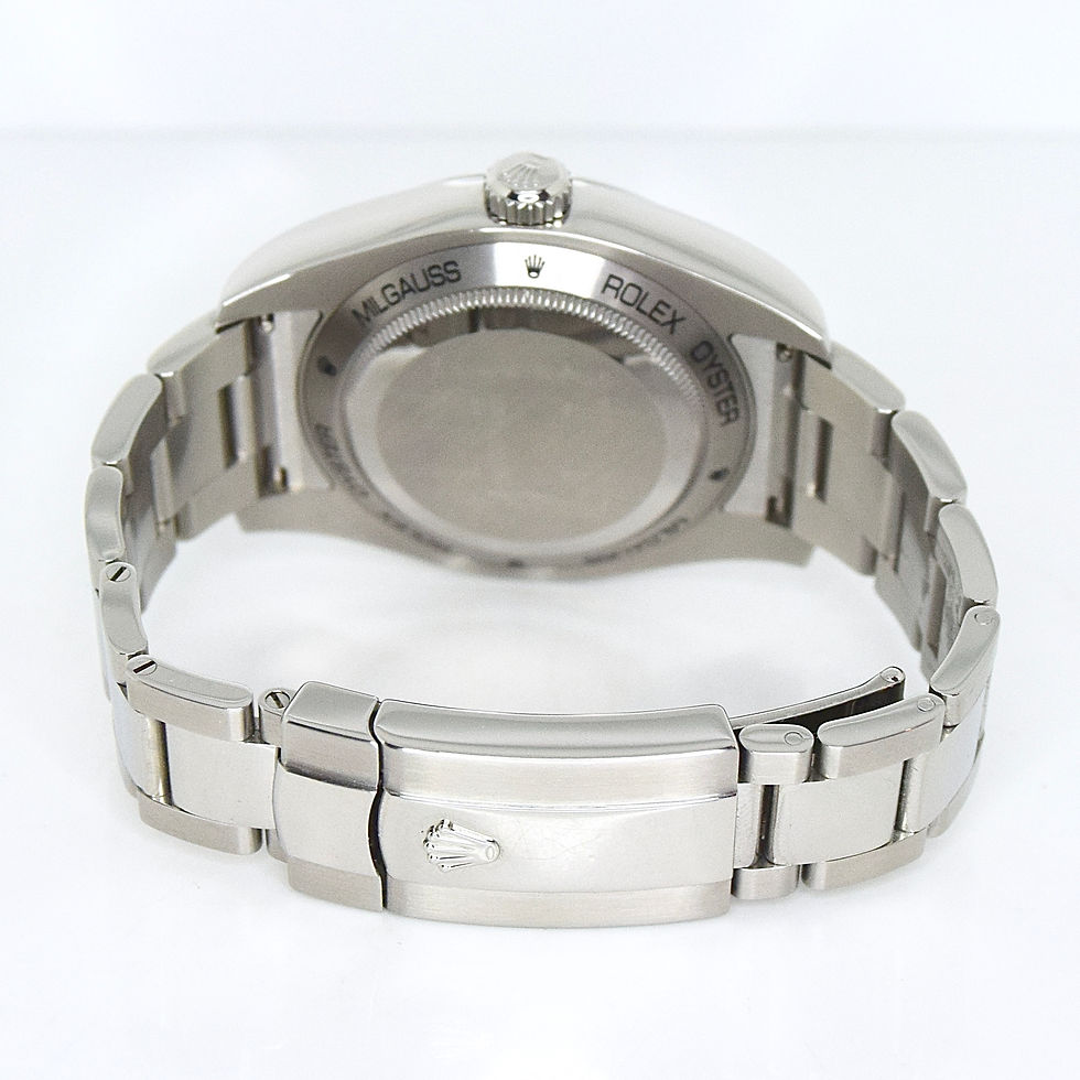 Miniature : Rolex Milgauss 116400GV Box & Papers 2016 Full Set Green Glass Blue Dial