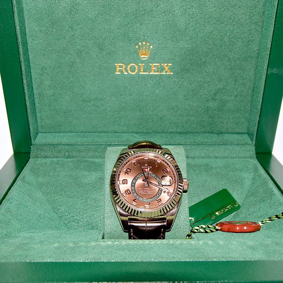 الصورة المصغرة: Rolex Sky-Dweller 326135 Box & Papers Full Set 18K Rose Gold