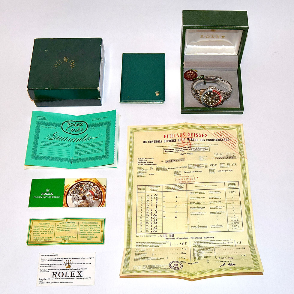 الصورة المصغرة: Rolex GMT Master 1675 Long E MK1 with Box and Papers 1967 Pepsi Rare Vintage