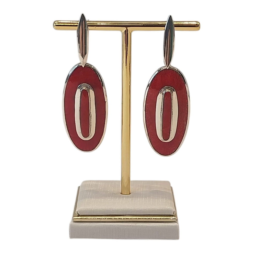 BRINCO PRATA COM CORAL VERMELHO