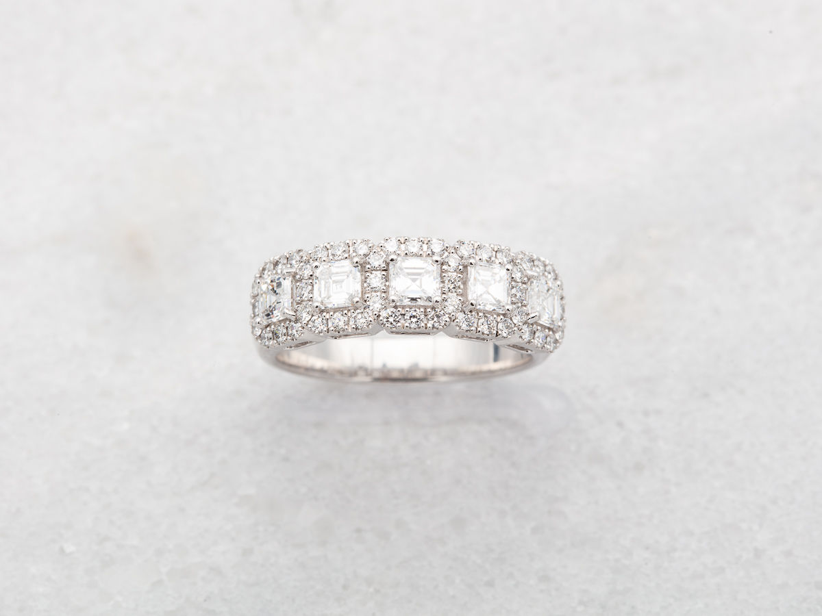 Diamond Five Stone Cluster Ring