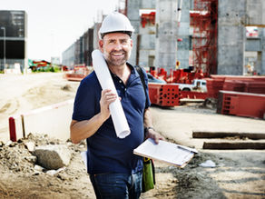 architect walking the job site