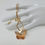 Thumbnail: Amber Crystal Glass Butterfly Necklace with Dramatic Bail