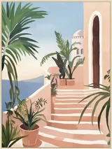Tableaux sur toile, set de 2, ruelles méditerranéennes, photo 2