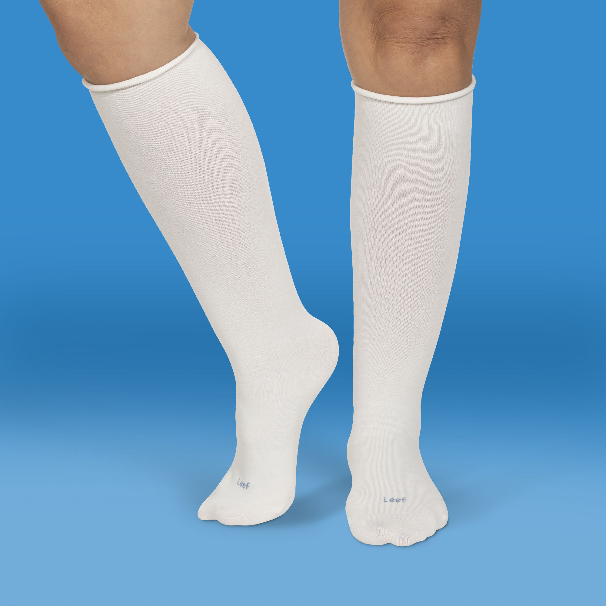 White CoolMax adaptive socks-Adult