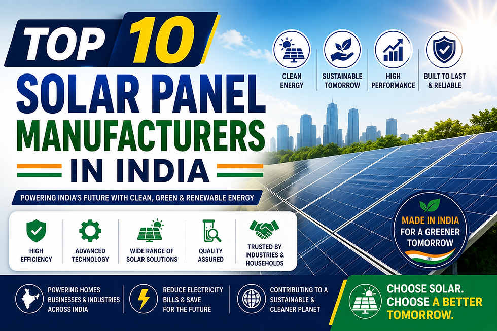 Top 10 Solar Panel Manufacturers in India