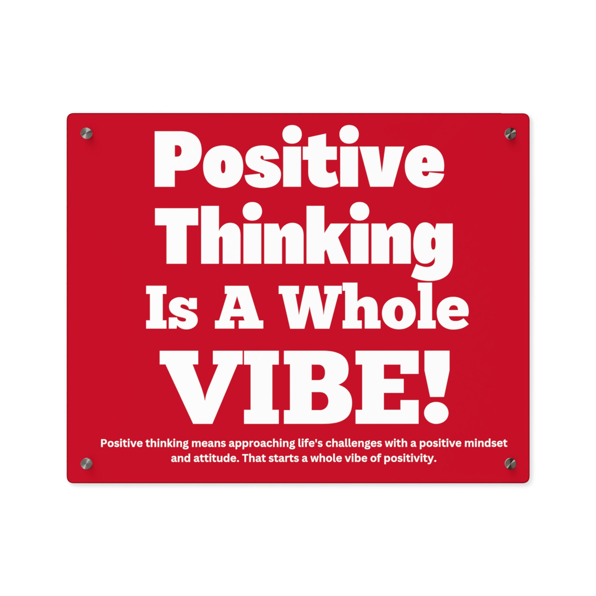 Positive Thinking Acrylic Wall Art Panel
