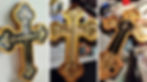 orthodox black gold mosaic cross