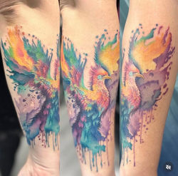 Watercolor Phoenix Cover Up