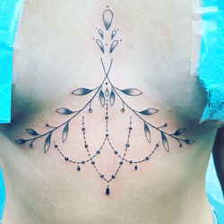 Delicate Sternum with Drippy Beads