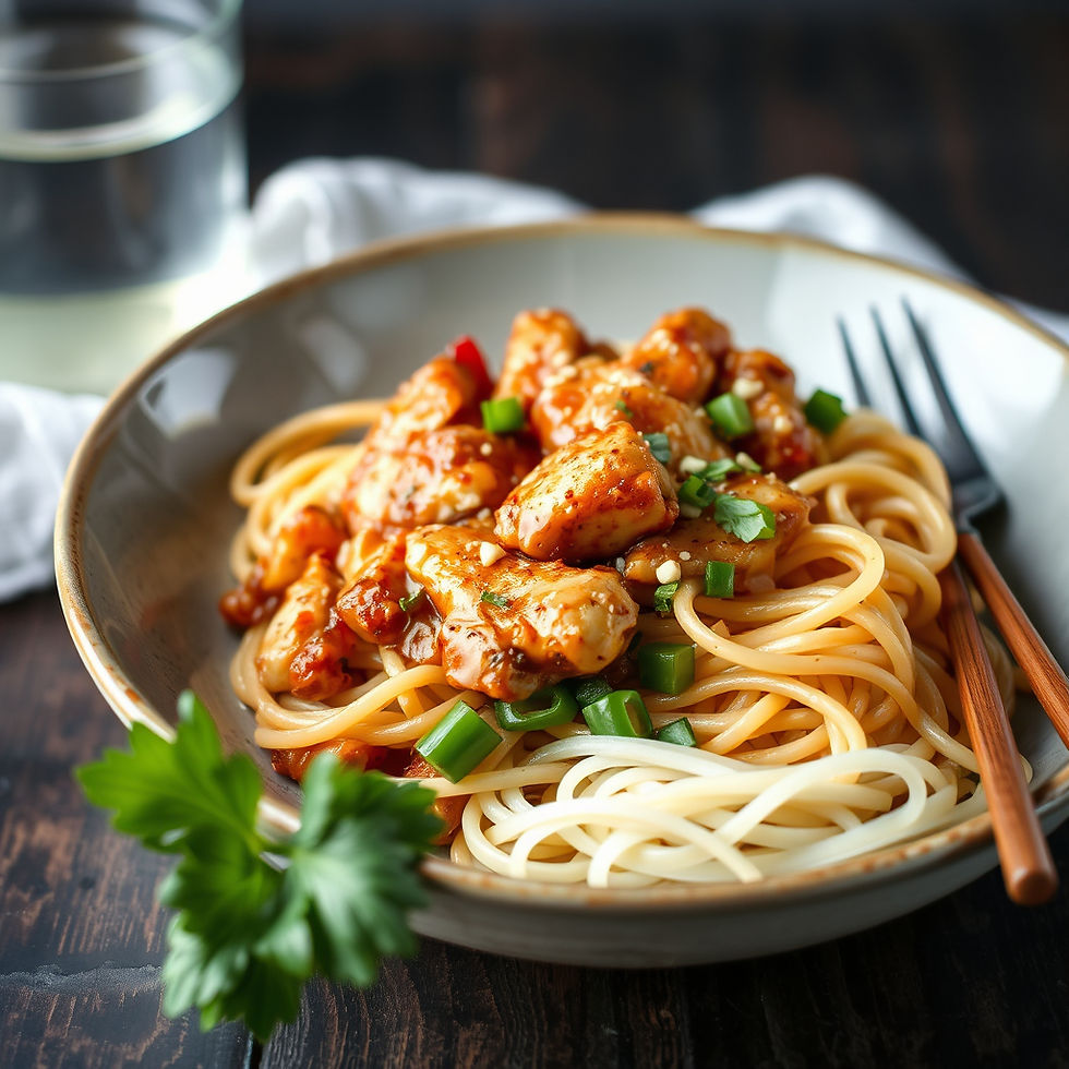 Cajun Chicken & Pepper Noodles