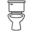 simple toilet sketch drawing black/white