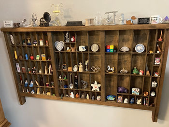 A cabinet of various curiosities.