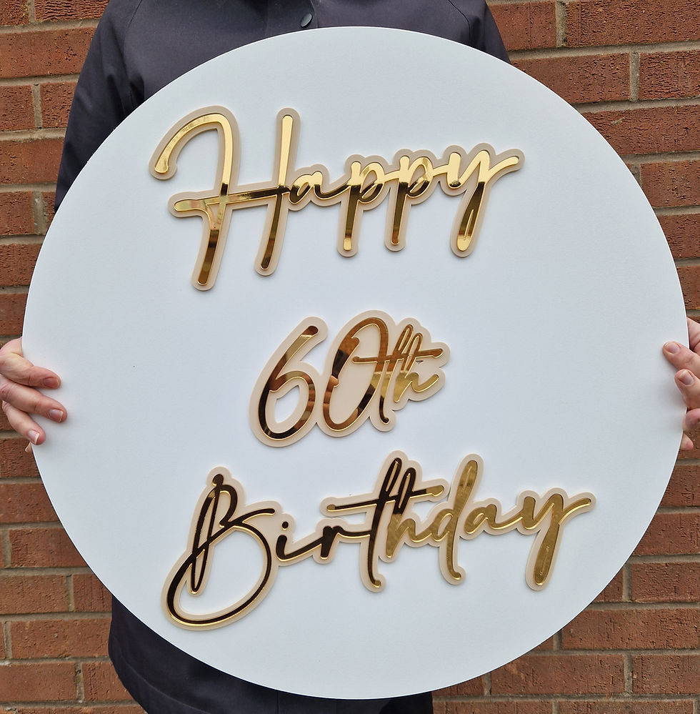 Thumbnail: Two Lines - Double Layer Acrylic Text 20cm